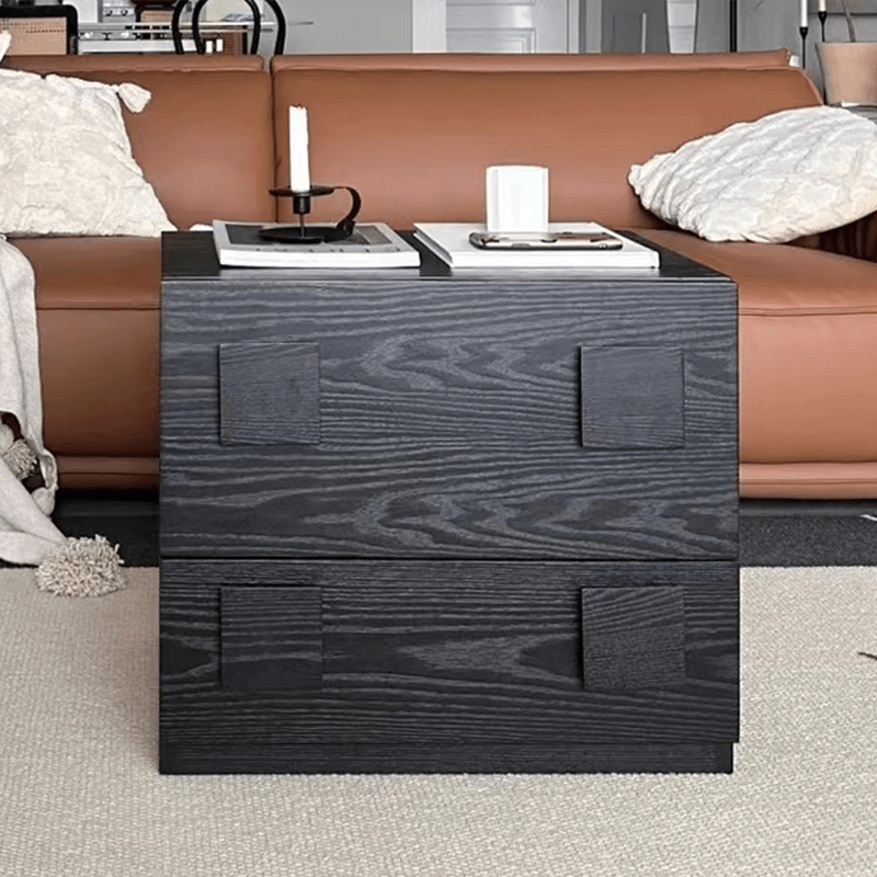 Sleek Black Particle Board Cabinet - Modern Design Storage Solution yw-167