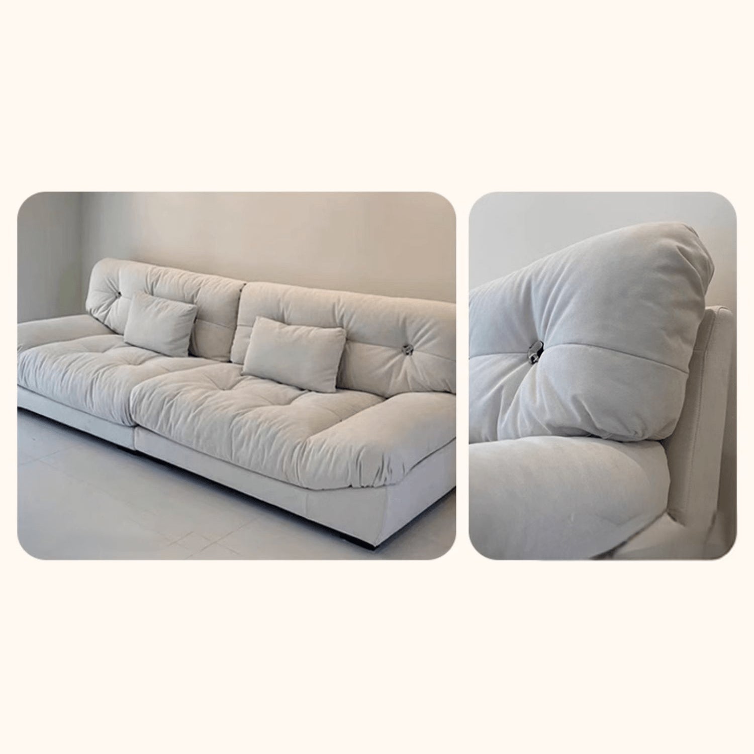 Modern White & Dark Gray Sofa with Scratch-Resistant Fabric - Durable Particle Board Frame yw-168