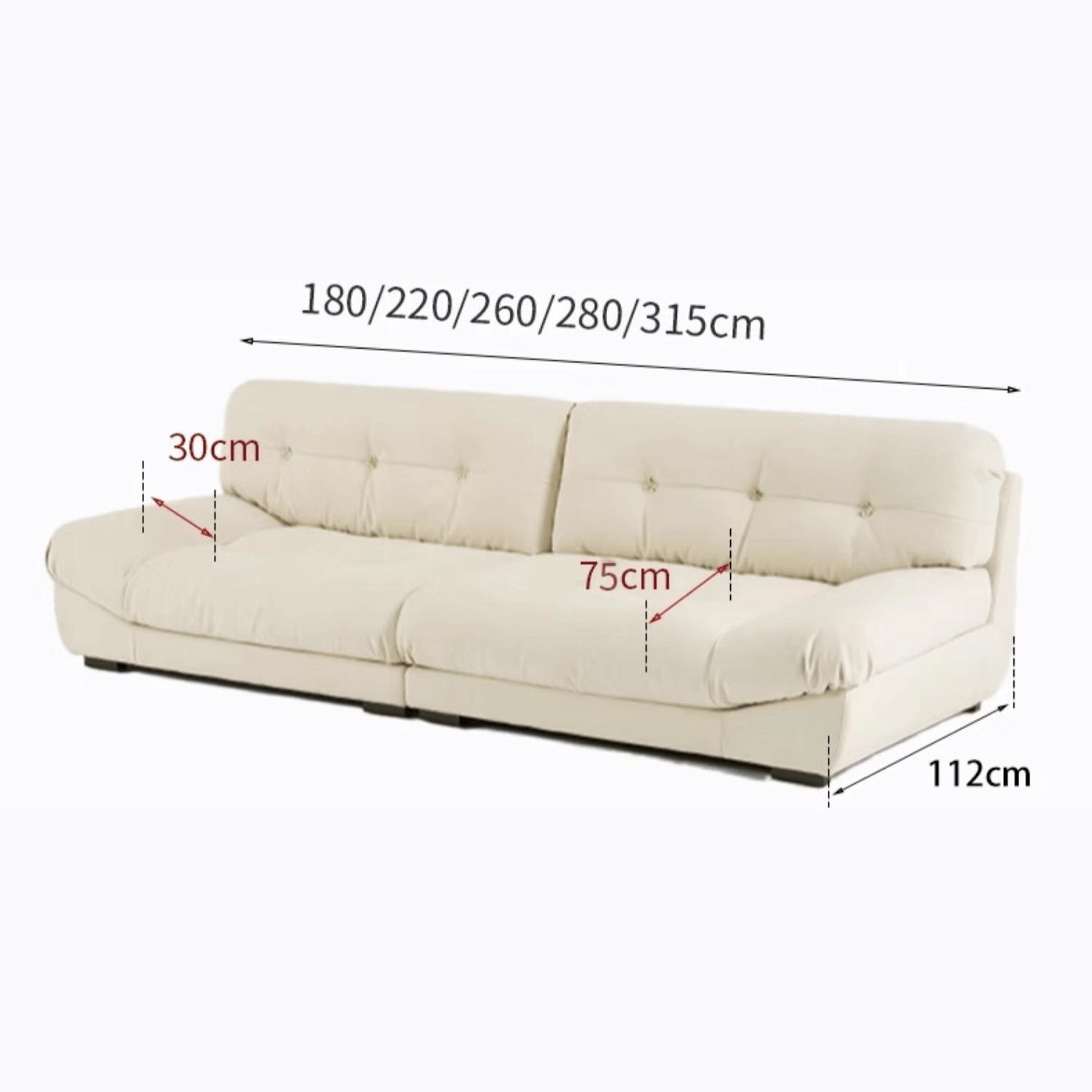 Modern White & Dark Gray Sofa with Scratch-Resistant Fabric - Durable Particle Board Frame yw-168