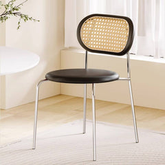 Modern PU Leather Chair in Black with Sleek Stainless Steel Legs - Stylish for Diningroom yw-174