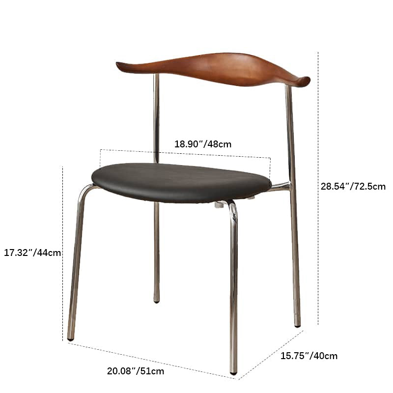 Luxurious PU Leather Dining Chair with Sleek Stainless Steel Legs for Diningroom yw-176