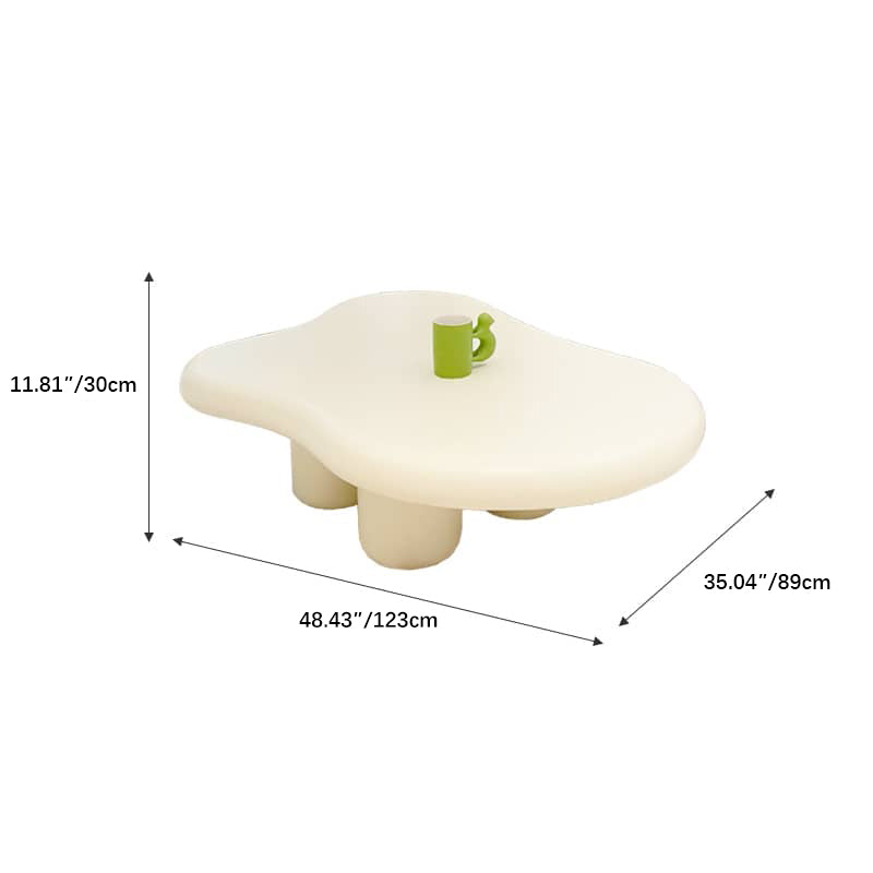 Creamy Abstract Coffee Table - Lovely & Durable Design for LIvingroom yw-178