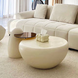 Creamy Round Coffee Table and Side Table Set – Cute Design for Your Living Room Décor yw-195