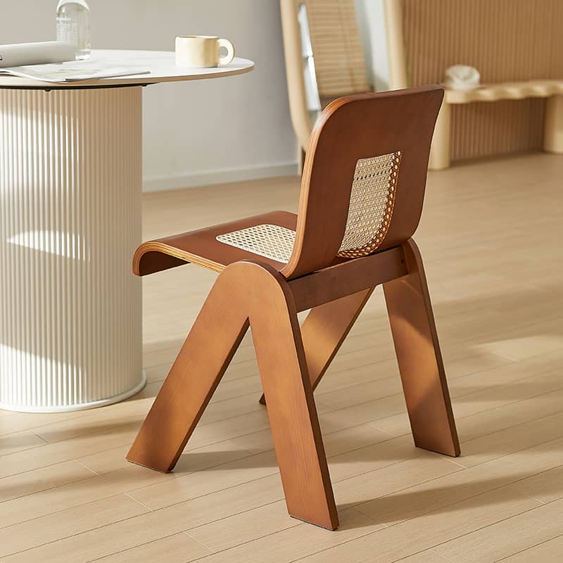 Modern Beech Wood Dining Chair with Rattan - Stylish Design for Your Diningroom Decor yw-197