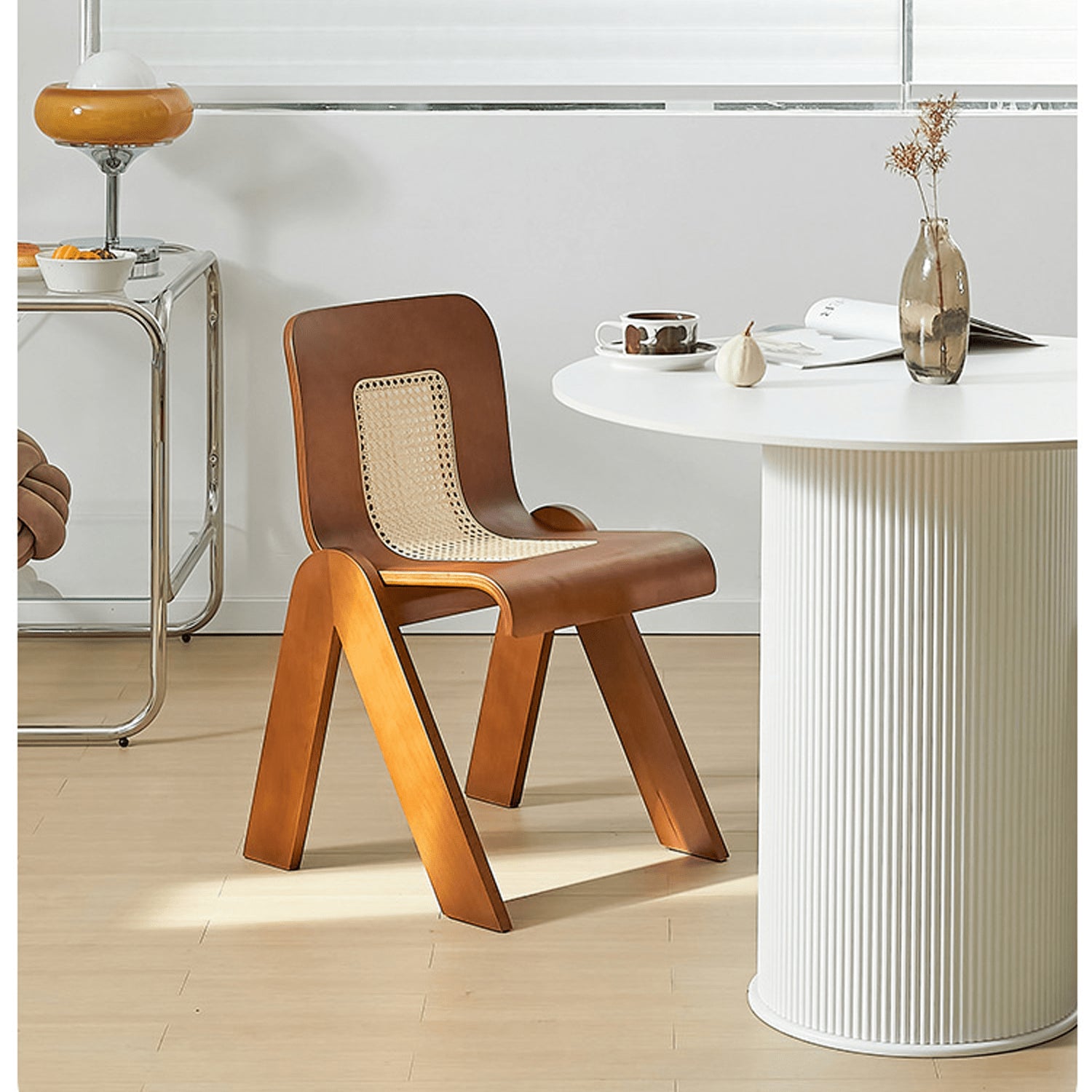 Modern Beech Wood Dining Chair with Rattan - Stylish Design for Your Diningroom Decor yw-197