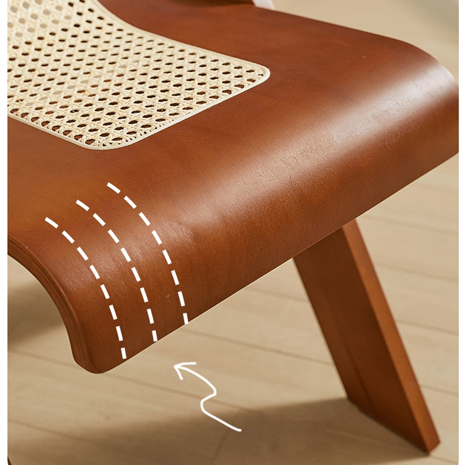 Modern Beech Wood Dining Chair with Rattan - Stylish Design for Your Diningroom Decor yw-197