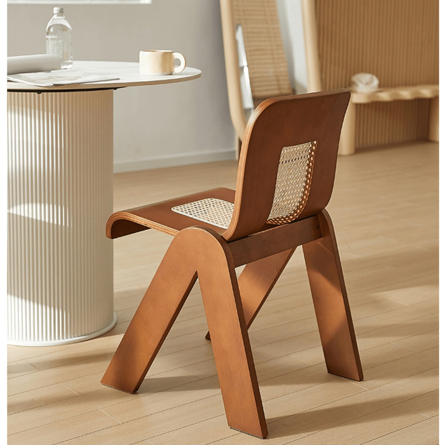 Modern Beech Wood Dining Chair with Rattan - Stylish Design for Your Diningroom Decor yw-197