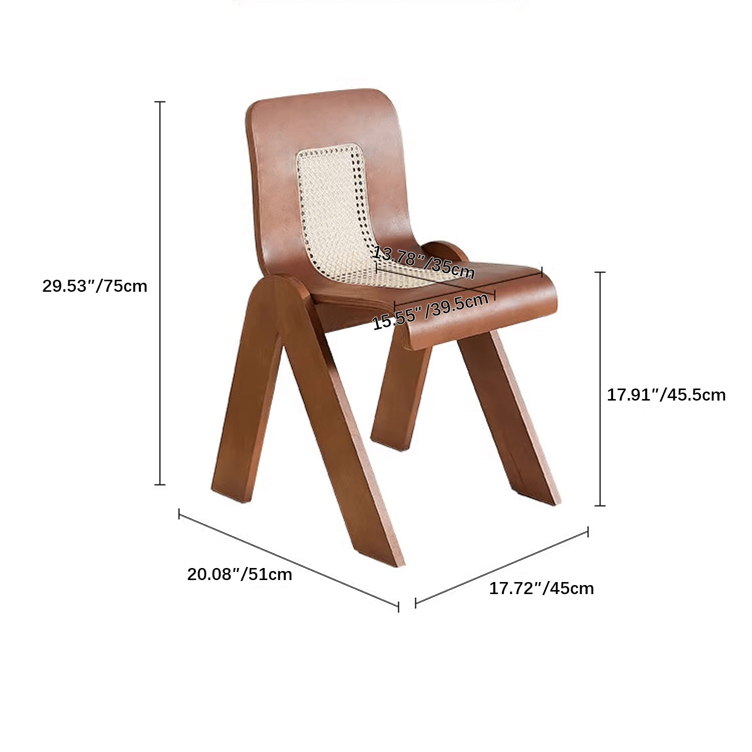 Modern Beech Wood Dining Chair with Rattan - Stylish Design for Your Diningroom Decor yw-197