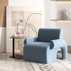 Stylish Light Blue Gray Flannel Sofa with Sturdy Pine Frame - Perfect for Modern Living Rooms yw-221