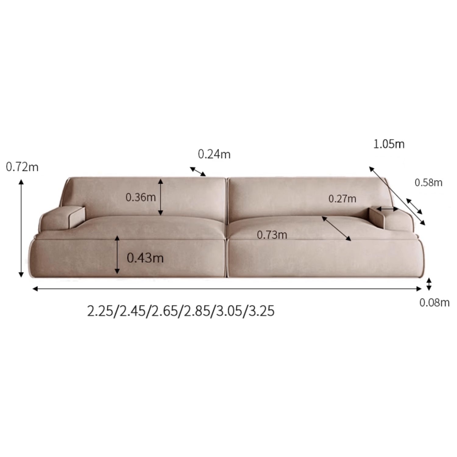 Stylish Light Gray Sofa with Durable Scratch-Resistant Fabric yw-223