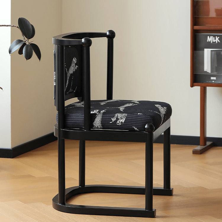 Stylish Black Flannel Chair with Ash Wood Frame: Perfect for Modern Interiors yw-224