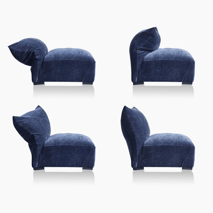 Luxurious Blue & White Pine Velvet Flannel Sofa - Perfect Blend of Style and Comfort yw-225