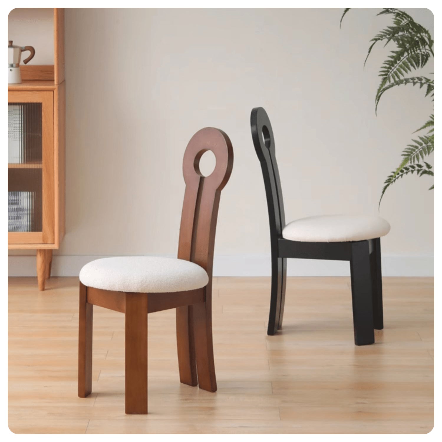 Stylish Wooden Dining Chair with Soft Lambswool Cushion - Modern Design for Diningroom yw-229